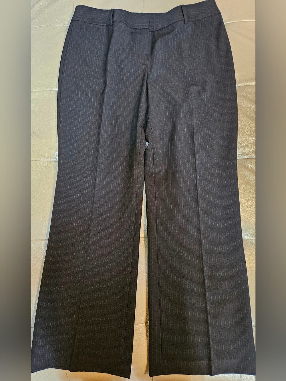 Alfani Charcoal Pinstripe Dress Pants Trouser Stretch Womens 16 - Picture 5 of 7